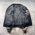 Reed Letterman Jacket Black Tan Wool Cowhide Leather Sleeves Usa Made 1980s
