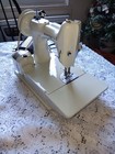 Vtg 1968 Singer 221k Featherweight Sewing Machine White   Near Mint   Running