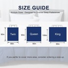 Navy Queen Duvet Insert  Goose Feather Down Fiber Comforter   Cotton Blended    