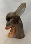 Royal Copley Mother Doe Deer And Fawn Vase Vintage Ceramic Planter 9 1 2    Mcm