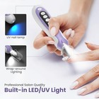 Nail Drill  Electric Nail File   10-speed Cordless Nail File  10 In 1 Purple