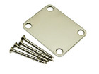 Nickel Guitar Neck Plate With 1 3 4  Mounting Screws Us Size
