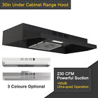 30 In Under Cabinet Range Hood Stainless Steel   White   Black 230cfm Stove Vent
