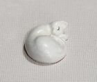 Hr Hagen Renaker Miniature Curled Sleeping White Cat Figurine