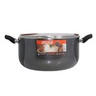 Nonstick Stock Pot W  Glass Lid Soft Touch Handles Ideal Healthy Cooking Kitchen