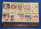 1969 Topps Uncut Panel Of 10 Cards With Pete Rose Image     Signed By Rose