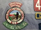 Vntg Framed Cub Scout boy Scouts Patches San Gabriel Valley Council Circa 1959