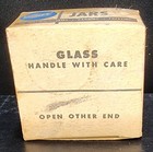 Vintage Ball Mason Jar Salt   Pepper Shakers Small Glass Blue   White Metal Lids