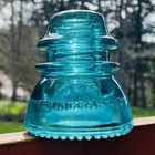 Hemingray 42 Glass Insulator Aqua Blue Cd 154 Nice Drip Points Telegraph Vtg Usa