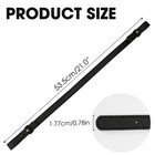 2pcs Black Pu Leather Purse Straps Replacement Handles Pebble Grain 10    Folded