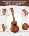 21 Inch Soprano Ukulele For Beginners Four Strings Ukulele With Gig Bag Strap   