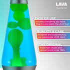 Lava   Lamp - 14 5  Deep Ocean - The Original Motion Light - Yellow green Wax And