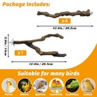 Kathson 5pcs Natural Parrot Perch For Cage Wooden Bird Perches Grape Bird Sti   