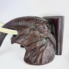 Vintage Elephant Wall Shelf Bracket     Regency Style Sculpture Decor