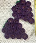 Vintage Hand Crocheted Purple Grape Cluster Bottle Cap Trivet Hot Pads