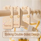 8pcs Wooden Baby Closet Dividers     Size Organizers For Newborn To 24 Months