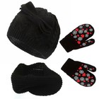 Winter Hats Scarf  gloves Sets For Kids Toddler Baby Girls Boy Warm Knit Beanie