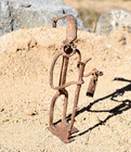 Antique African Benin Fon Tribe Iron Figure Statue From Kingdom Of Dahomey Benin