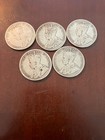 Lot Of 5 Canada 92 5  Silver 50 Cents 1916  1917  1918  2  And 1919