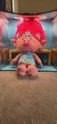Dreamworks Trolls Poppy Plush Doll Pink Red Hair Blue Dress Washable 24 In Tall