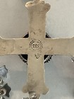 Vintage Mexican Sterling Silver Turquoise Yalalag Cross And Chain 18 64 Grs