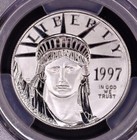 1997  100 1 Oz Platinum Eagle Pcgs Ms69 - First Year Of Issue