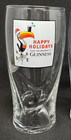4 Guinness 20oz Beer Glasses Embossed Harps Lion Toucan Happy Holidays Draught
