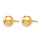 Leslie s Ball Post Earrings 6mm 10k Yellow Gold Women s Hollow