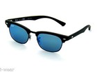 Ray Ban Kids Clubmaster Sunglasses Rj 9050s 100s55  Matte Black Blue Mirror