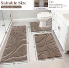 Hebe Microfiber Bathroom Rugs Sets 3 Piece super Absorbent Non Slip Bath Mats Ru