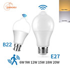 E27 B22 Led Bulb Led Lamp Pir Motion Sensor Ac189-265v 6w-20w Pir Sensor Light A