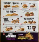 The Simpsons Treehouse Halloween Jack In The Box Meal Promo Coupon Sheet