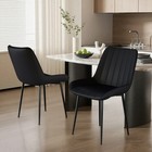 Dining Chairs Set Of 2 4 High Back Pu Leather Upholstered Dining Room Chairs Set
