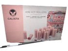 Calista Tools Ion Hot Rollers 12  1  Short 1 25 medium Clips Stand Case Pink Qvc