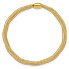 14k Yellow Gold Mesh Twist Slip-on Stretch Bracelet