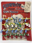 22 Vintage Cowboy Gun Puzzle Key Chains Fob Display Board Instructions Roy Roger