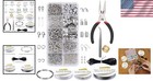 Complete Jewelry Making Kit  922 Silver Components   Tools For Diy Crafts