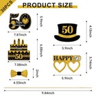 Photo Booth Props 30 Pcs Black Gold 50th Anniversary Decorations Wedding Party