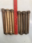 Wood Bobbins Spools Industrial Style Spindles 8  And 8 75  Wooden Quills Lot-10