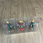 3 Vtg Christian Ulbricht Christmas Ornaments Germany Wooden Trees Advent Wreath