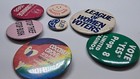 Vintage Button Pin Lot Political Events Novelty League Of Women Voters Coconut