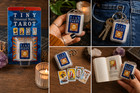 Tiny Tarot Cards Keychain Mini Tarot Deck Key Ring Novelty Gift Fortune Telling