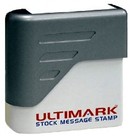 Copy Stamp Text On Ultimark Pre-inked Message Stamp With Blue Ink