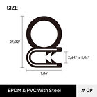 Car Door Weather Stripping Door Seal Strip 120  U-shaped Rubber Edge Trim