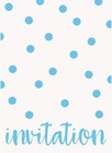 Pastel Blue Dots 8 Ct Invitations For Birthday  Shower  General Invite