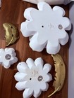 Hl Wall Hanging Flower Accents Set Of 5 Wall Decor  preloved 