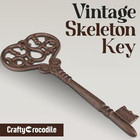 Large Cast Iron Skeleton Key - Gothic Furniture Rustic Home Decor For Farmhouse 