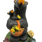 Bearfoots Black Bear Figurine Flower Child Mother And Cub Resin Flower Basket