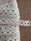 Antique Yardage French Lace Trim Beading Ribbon 10 Yards Dainty Airy F15