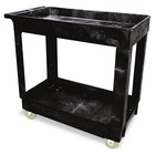 Rubbermaid Commercial Service utility Cart Two-shelf 17w X 38d X 31h Black